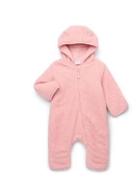 Baby Teddy Fleece Pram with Hood.